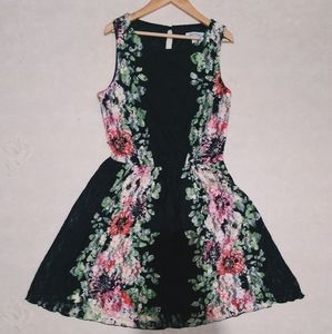 Black floral dress